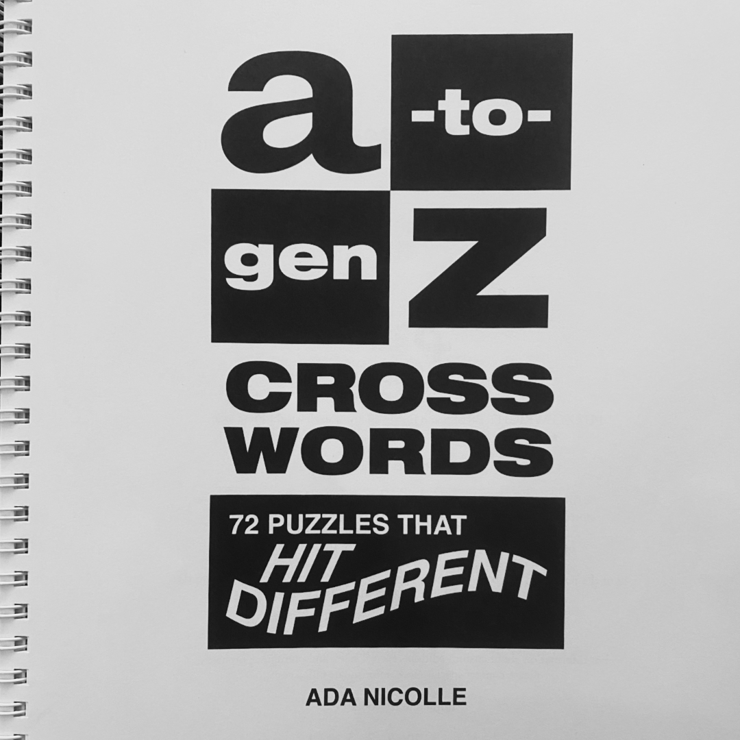 announcement: i have a book! (a-to-gen z crosswords)