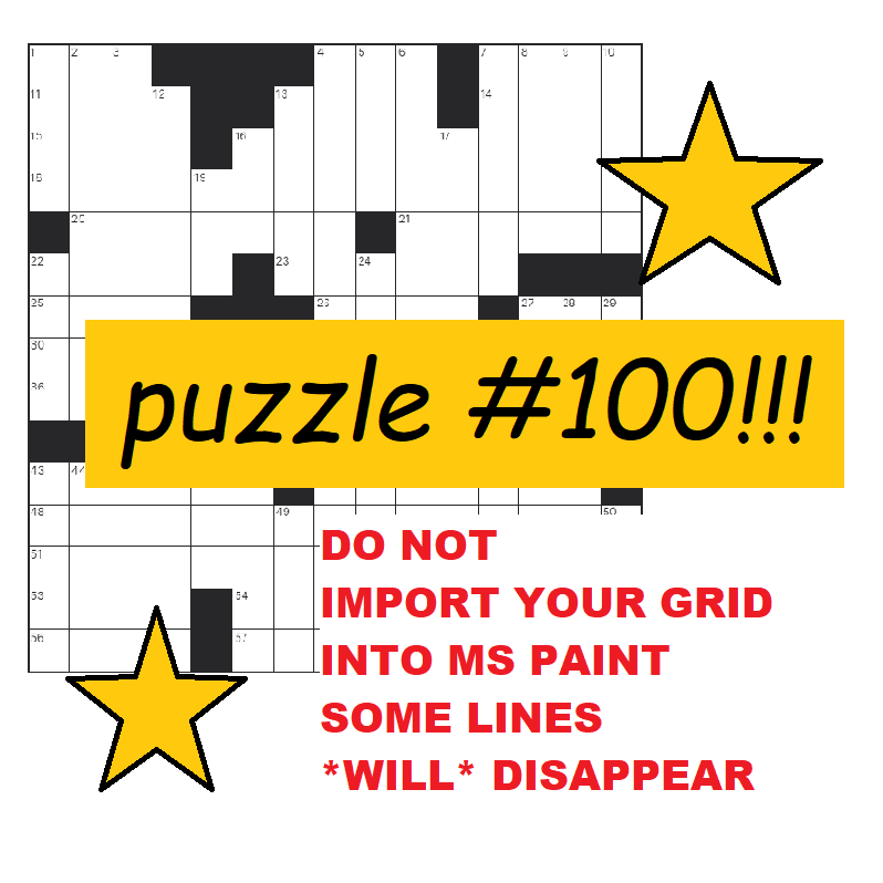 puzzle #100? absolutely! (themeless)